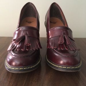 Doc Marten 3.25 inch high heel Oxford in oxblood